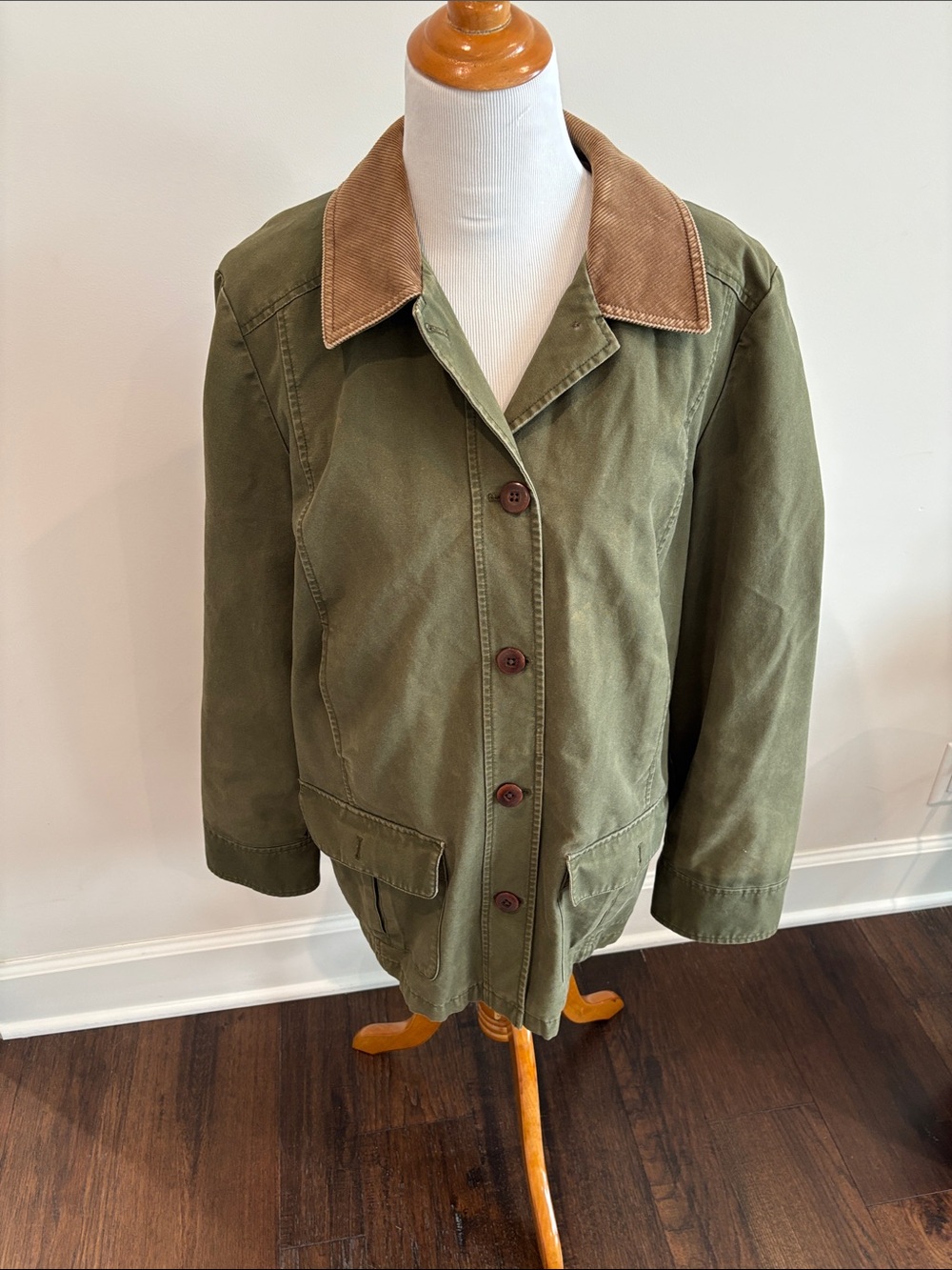 L.L. Bean Adirondack Barn Coat, Flannel Lined XL Loden